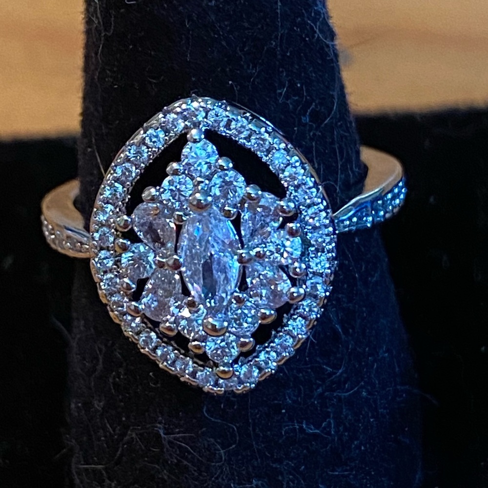 Stunning Marquee Shaped Sapphire Ring